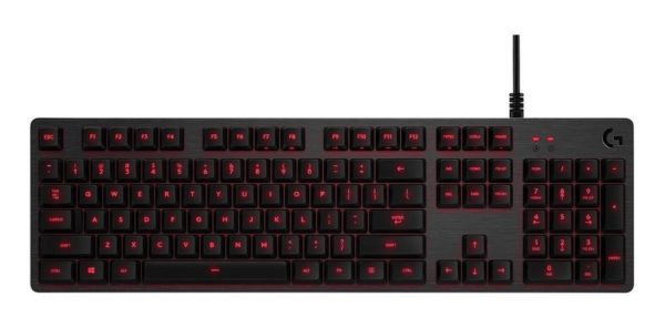 Teclado Gamer Logitech Serie G G413 Qwerty Romer-g Tactile Inglés Us Color Carbón Con Luz Roja