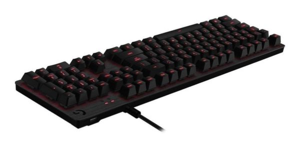 Teclado Gamer Logitech Serie G G413 Qwerty Romer-g Tactile Inglés Us Color Carbón Con Luz Roja