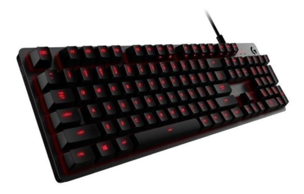 Teclado Gamer Logitech Serie G G413 Qwerty Romer-g Tactile Inglés Us Color Carbón Con Luz Roja
