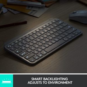 Logitech MX Keys Mini - Teclado minimalista, iluminado, inalámbrico
