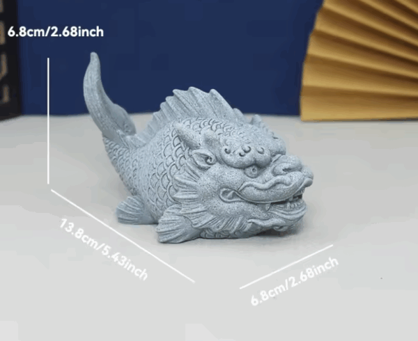 Figura de piedra Artificial, pez dragón - Imagen 2